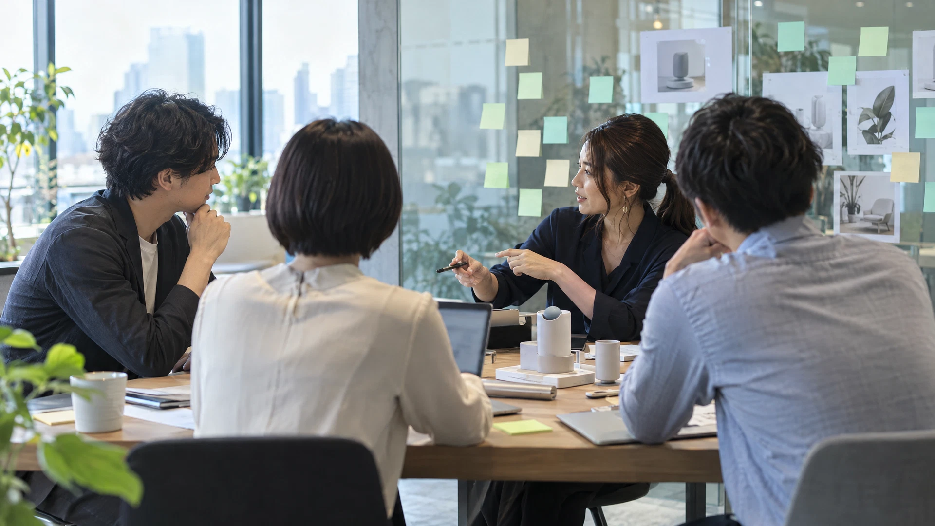 事業開発チームのワークショップを表現したAI生成イメージ